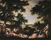 Francesco Albani The Cupids Disarmed oil painting reproduction